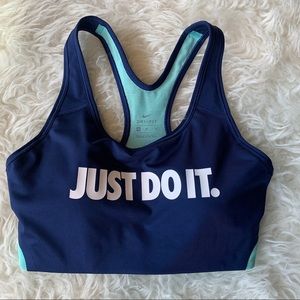 Nike blue sports bra dri-fit medium